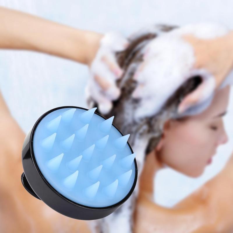 Silicone Brush To Clean The Scalp And Massage The Blood Meridians Blue