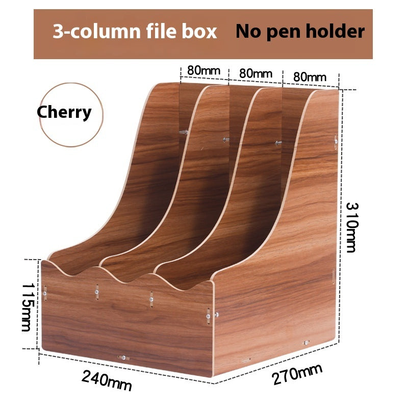 Office Desk Surface Panel Organizer Folder Storage Box Drawer Style 13 Walnut Colors