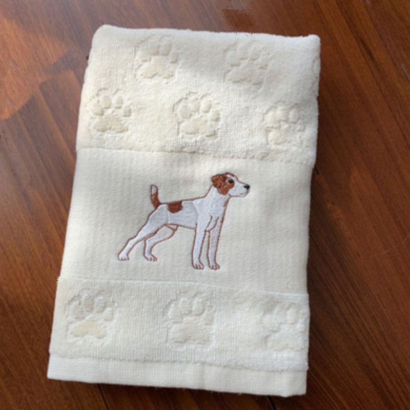 Dog Embroidery Water Absorbing Wash Towel 12 Style 62x40cm