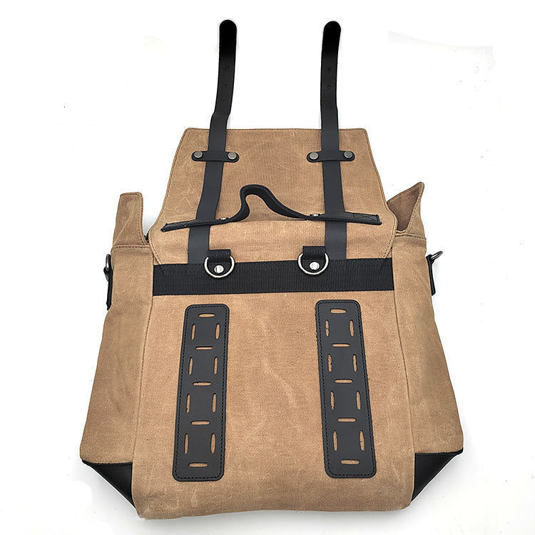 Thick Waterproof Large Capacity Canvas Motorcycle Side Bag