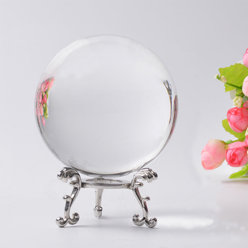 Crystal Light Ball Photography Ball Feng Shui Ball Business Gifts Crystal Ball Inner Carved Magic Ball Silver