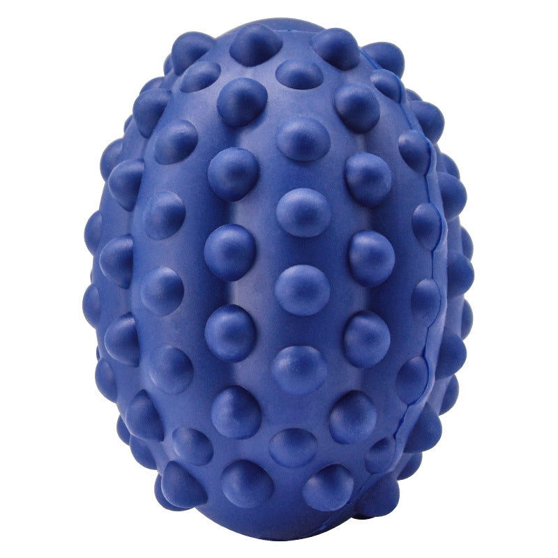 Pet Toy Rubber Bump Rugby Vocal Resistance Bite Wear Blue
