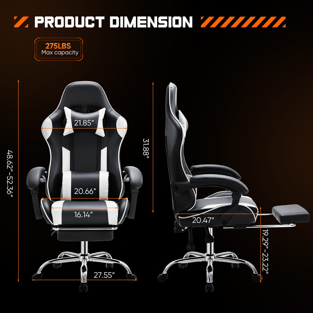 Video Game Tables And Chairs Black White