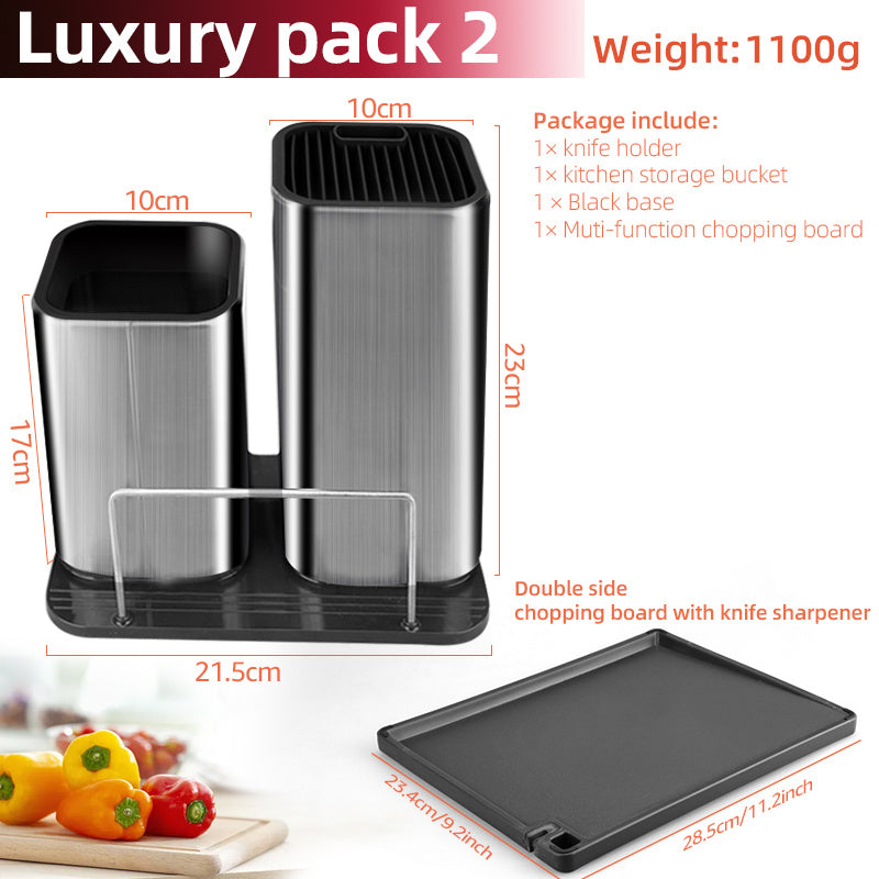 Drainable Knife Chopping Board Holder Size Chopper Holder 8inchknifeholderbarrel