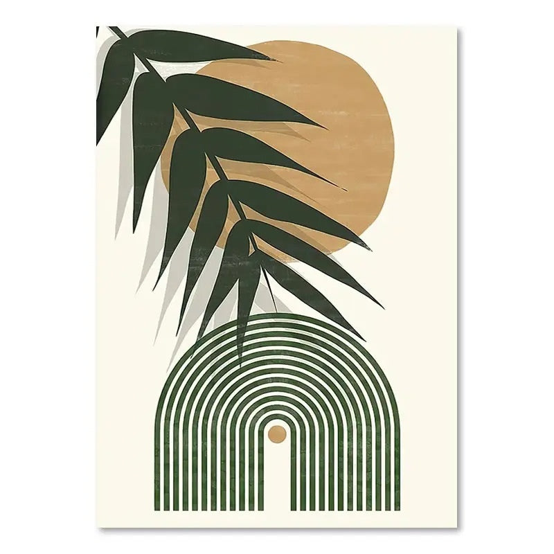 Green Plant Decorative Painting E Style