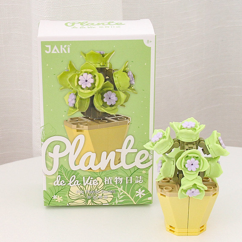 Non-watering Building Blocks Succulent Pot Cute Flowers Lucky story