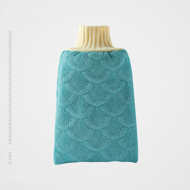Long silicone bath towel bath rub back massage Blue bath towel