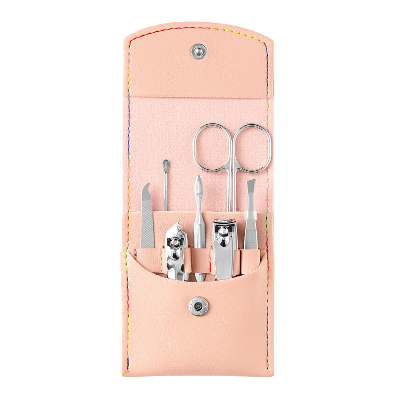 Nail Tools Set Nail Clippers Nail Clippers 7 Piece Set Pink