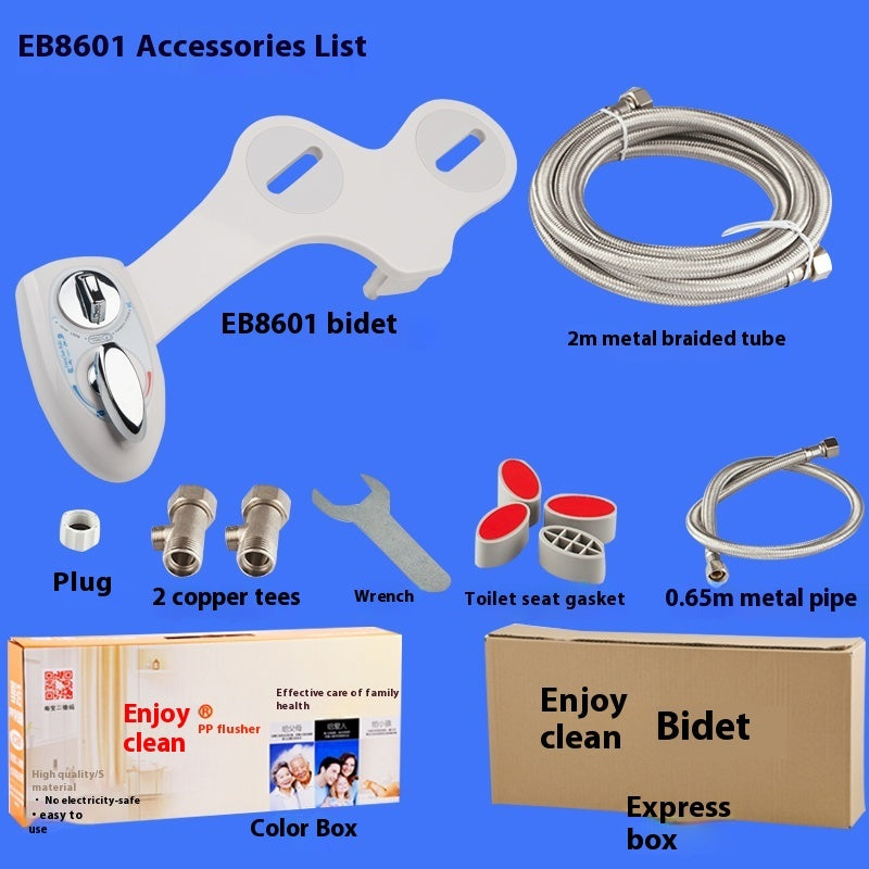 Smart Power-free Toilet Seat Cover Body Cleaner EB8601 Hot And Cold