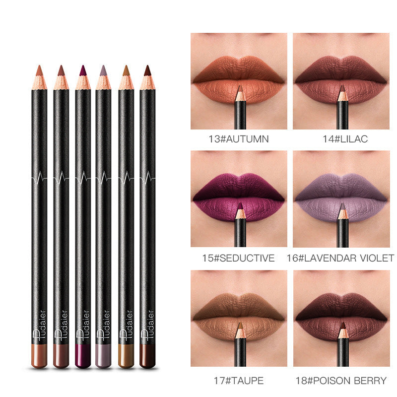 36 Color Lip Liner Waterproof Non-smudge Nude Color 3 Style