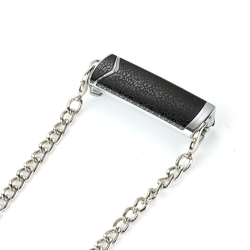 Universal Crossbody Phone Lanyard Chain Back Clip Detachable Silver black