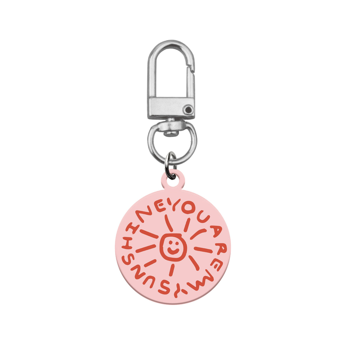 Creative American Statement Graffiti Text Round Key Chain