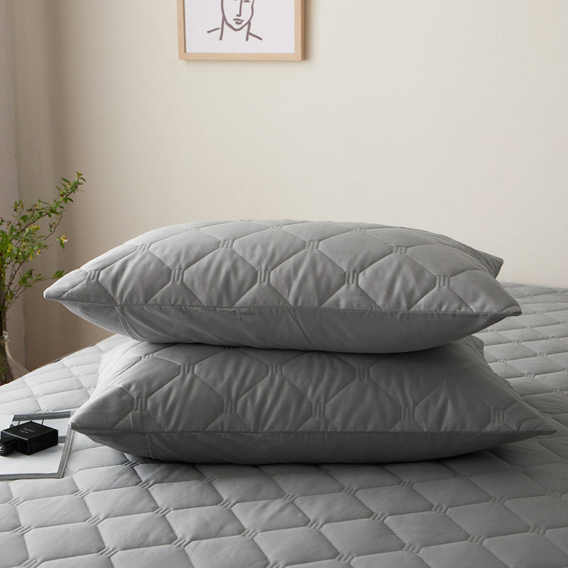 Pillow Protective Cover Pure Cotton Quilted Pillow Case Pillow Core E 48X74CM