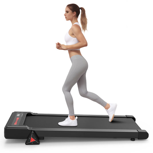 Walking Pad Under Desk Treadmill For Home Office -2.5HP Walking Treadmill 0.5-4MPH 265LBS Capacity Treadmill For Walking Running Remote Control Batteries