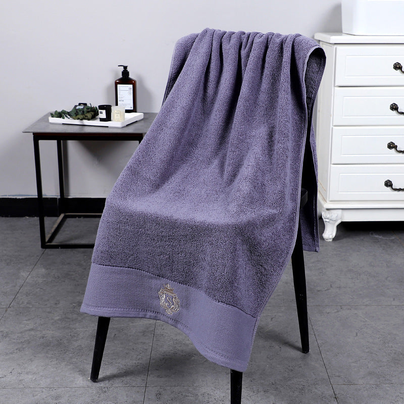 Thickened Lint Free Cotton Bib Towel Grey 70x140cm