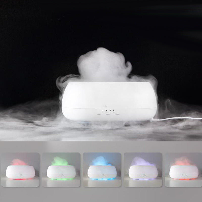 HOMEFISH Aroma Diffuser 500ml Ultrasonic Air Humidifier Colorful Light Fragrance Diffuser Essential Oil Diffuser For Home White