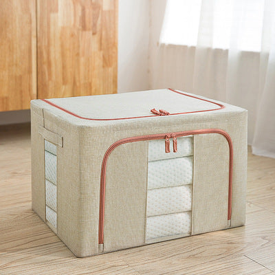 Clothes Storage Box Cloth Art Clothes Storage Box Beige 50x40x33cm