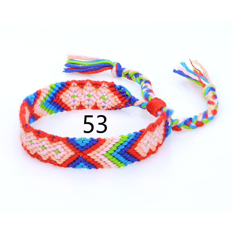 Nepal Ethnic Style Woven Rainbow Bracelet Style 53
