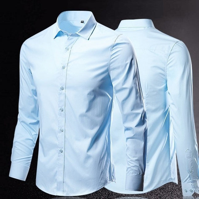 Simple Trendy Long-sleeve Slim Shirt