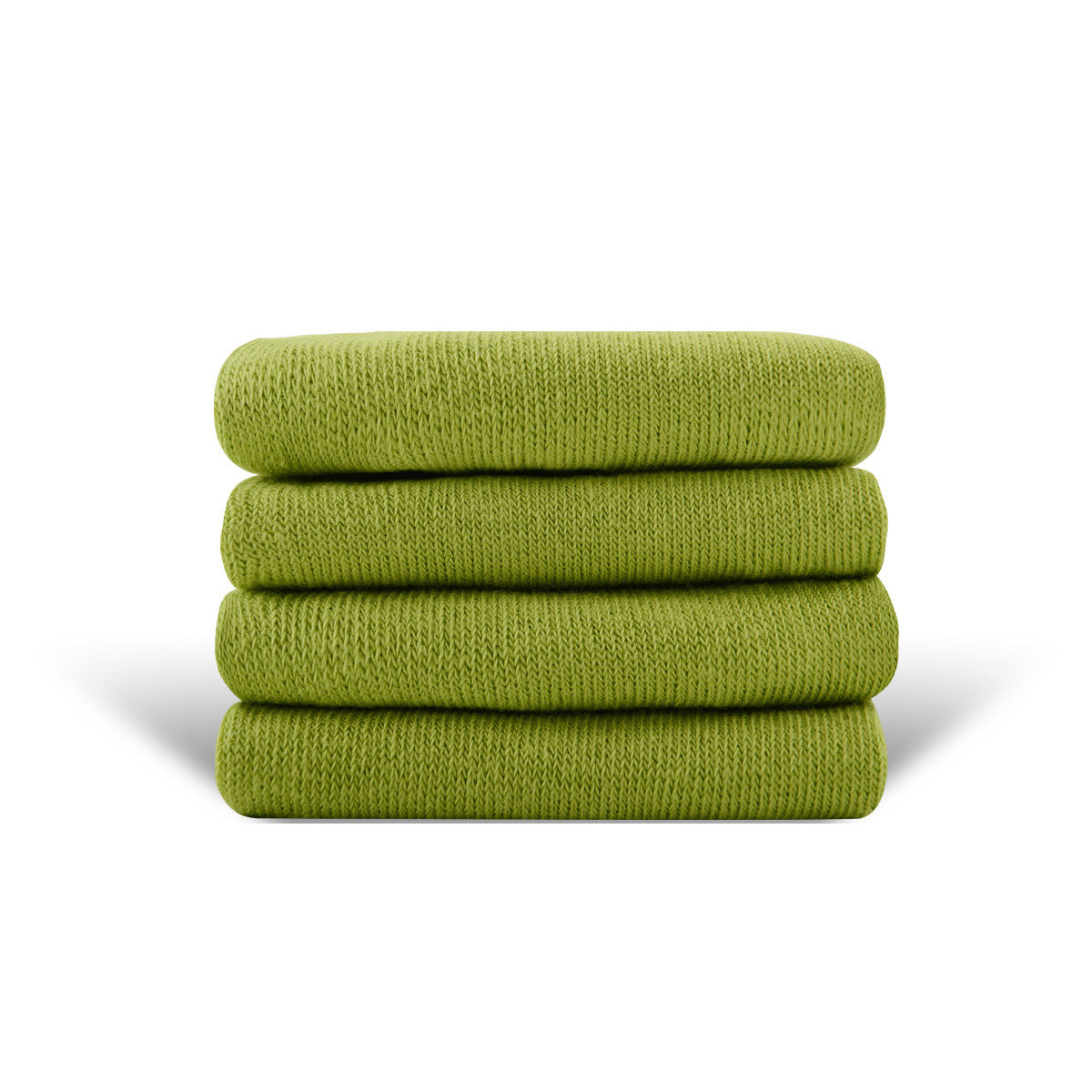Solid Color High-elastic Mid-calf Boneless Macaron Colored Cotton Socks Mustard