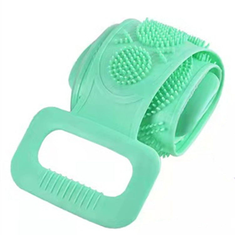 Long silicone bath towel bath rub back massage Mint green 60cm