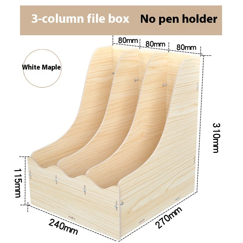 Office Desk Surface Panel Organizer Folder Storage Box Drawer Style 14 White Maple Color