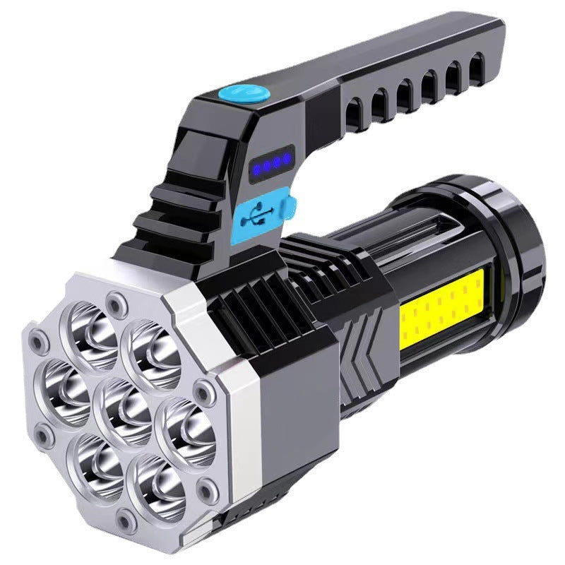 Led Flashlight Outdoor Household Portable Black
