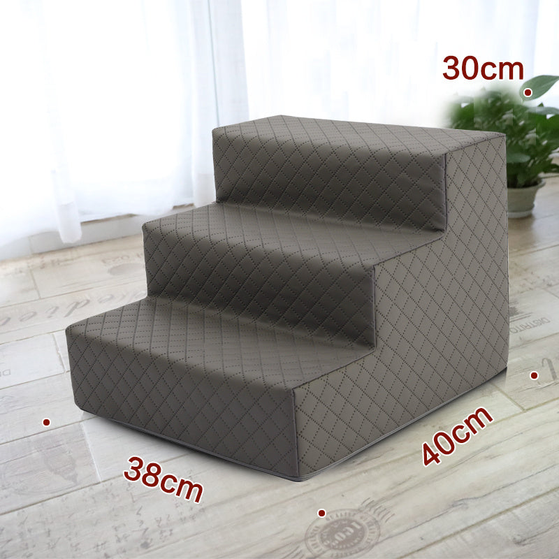 Pet Dog Stairs Climbing Sponge Steps To Bed Climbing Ladder Grey