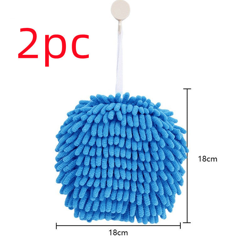 The Kitchen And Bathroom Absorb Water And Wipe Handball Blue 2PCS