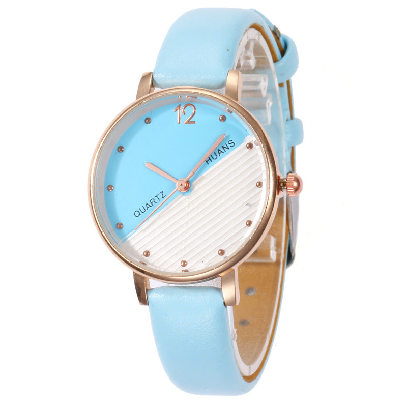 Women's Korean-style Simple Fashion Quartz Watch Sky Blue