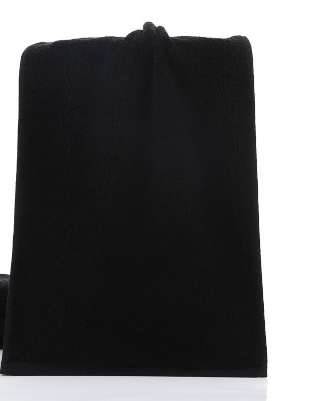 21 strands of black cotton towels Black