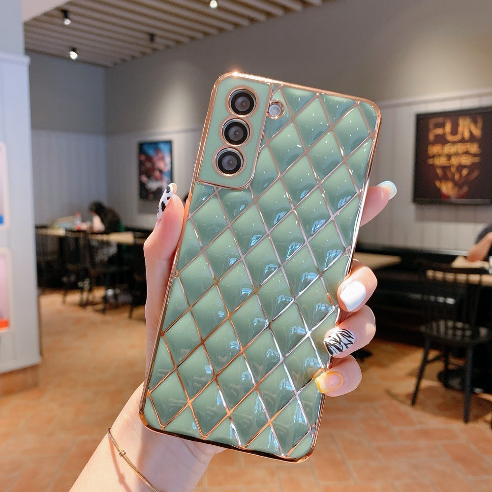 S22 Electroplated Diamond Phone Case Light green