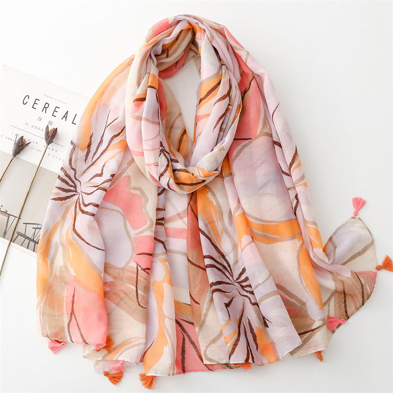 Creative Chinese Style Cotton And Linen Scarf SL2402005 180X88CM