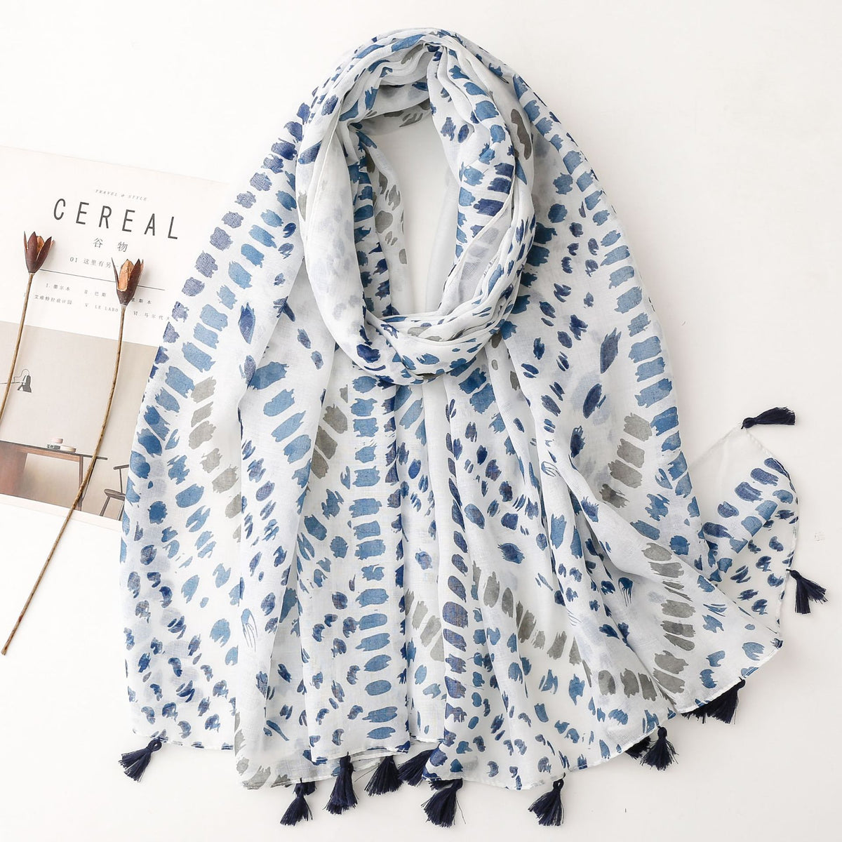 Creative Chinese Style Cotton And Linen Scarf SL2211019 180X88CM
