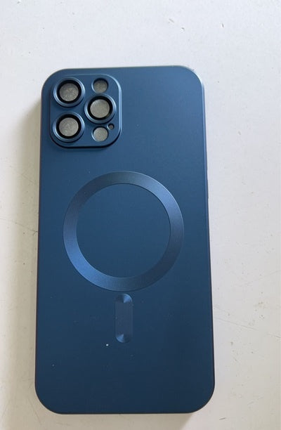 Frosted Magnetic Suction Phone Case Navy blue