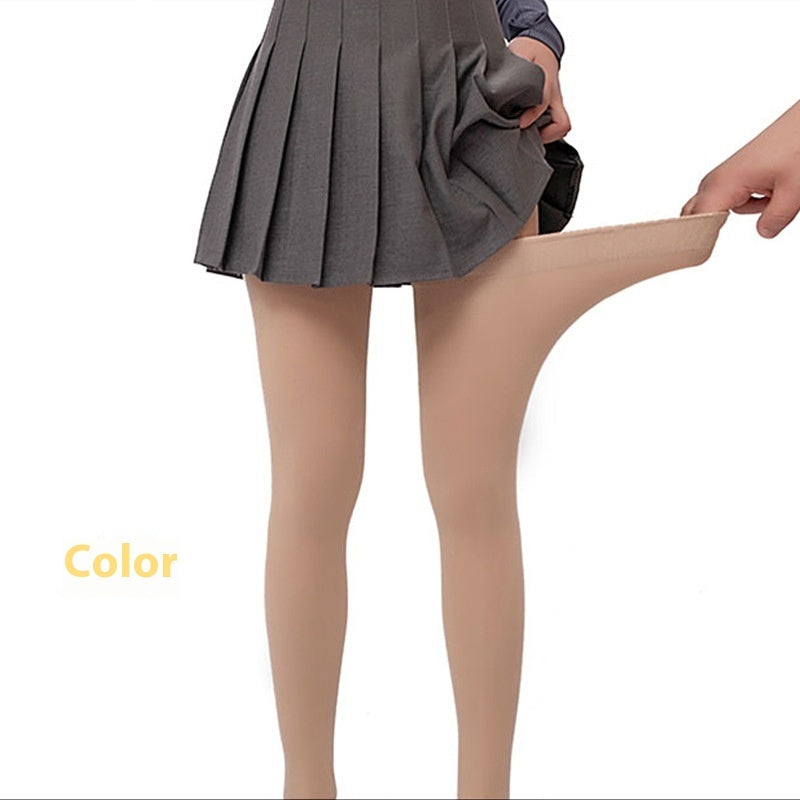 Autumn And Winter Plus Size Extended Cotton Over-the-knee Thigh Warm Socks Skin Color Free Size