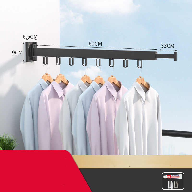 New Indoor Invisible Clothes Hanger Black onefold model