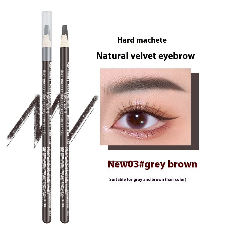 Hard Core Wild Eyebrow Pencil Waterproof And Sweatproof Distinct Look 3g 3 Gray Brown