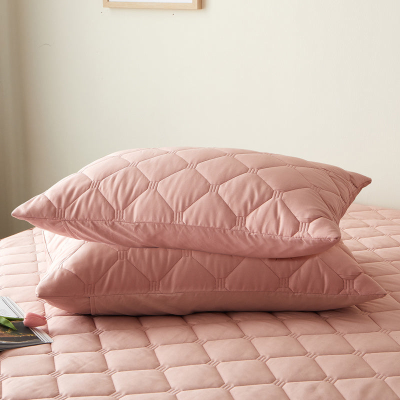 Pillow Protective Cover Pure Cotton Quilted Pillow Case Pillow Core C 48X74CM