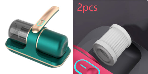 Bed Wireless Mites Instrument Rechargeable Household UV Sterilization Dehumidification Vacuum Cleaner Green set English Packaging