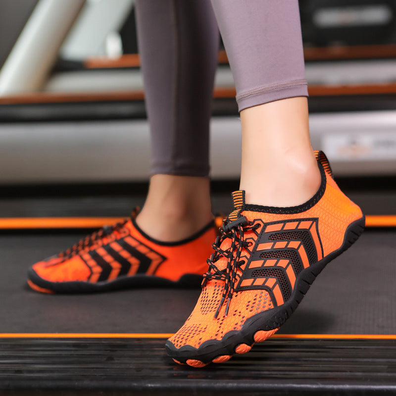 Men's And Women's Non-slip Five-finger Mountaineering Fitness Shoes D025 Orange