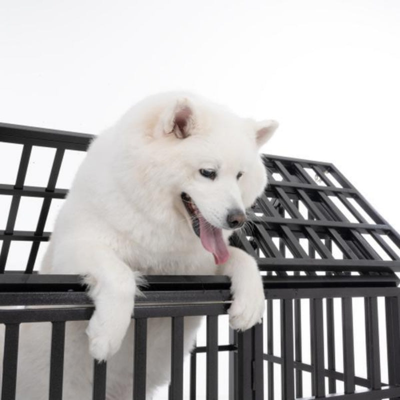 Heavy Duty Metal Large Dog Cage With Wheels