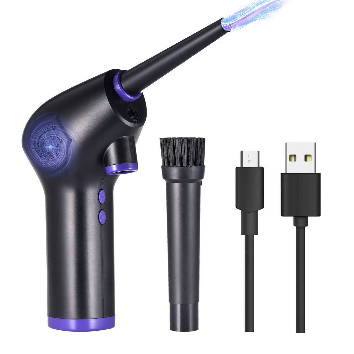 Handheld Rechargeable Dust Blower, High-power Computer Cleaning Machine Black USB