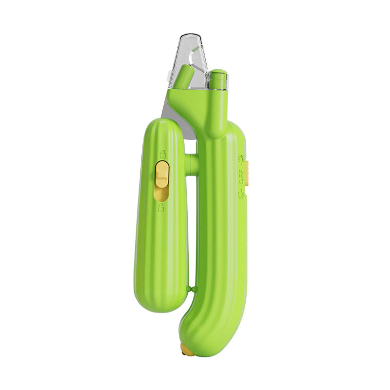 Cactus Shaped Multifunctional Pet Nail Clipper Green