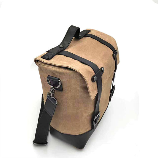 Thick Waterproof Large Capacity Canvas Motorcycle Side Bag