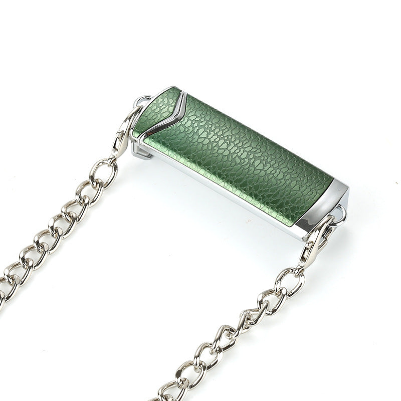 Universal Crossbody Phone Lanyard Chain Back Clip Detachable Silver green