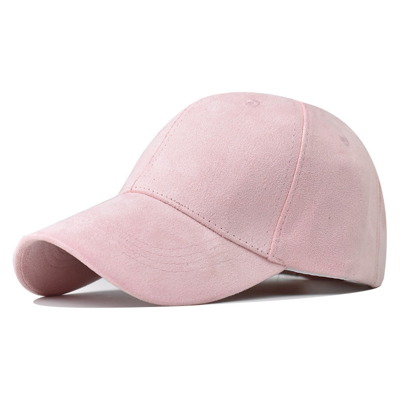 Women's Solid Color Caps Spring And Summer Casual Hats Pink adjustable