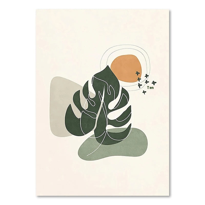 Green Plant Decorative Painting I Style
