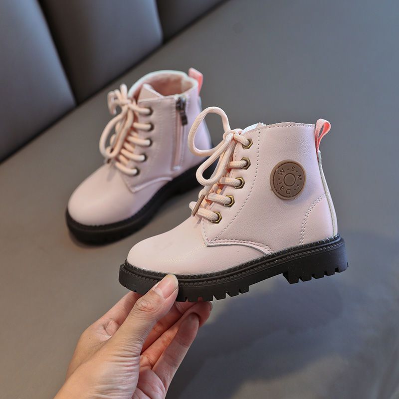 Baby And Cashmere Martin Booties Pink plus velvet