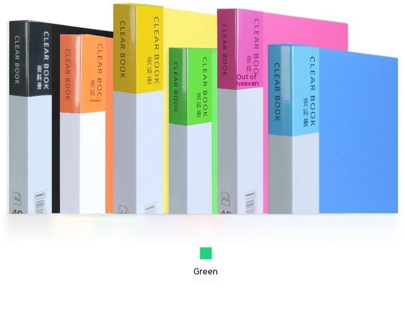 File Book Loose-leaf Classification Storage Folder Green